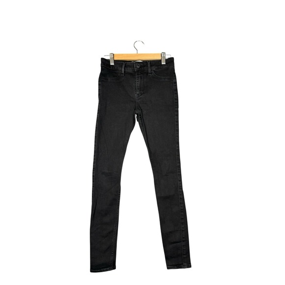 Abercrombie & Fitch Jeans Womens Size 25/0s Legging Mid Rise Black Wash Stretch - Picture 1 of 5